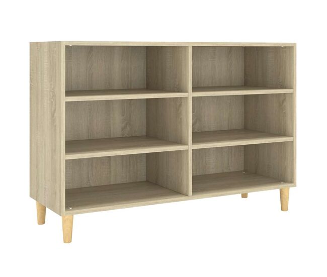 Aparador - mueble de almacenamiento de madera contrachapada roble sonoma 103,5x35x70 cm es3026