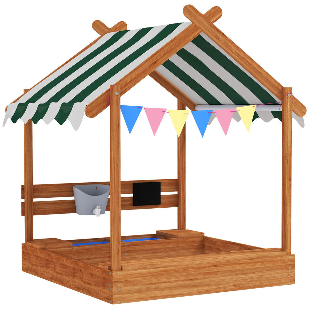 Arenero para Niños Madera de Abeto Outsunny