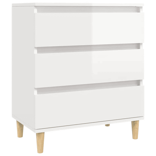 Aparador - Bufete - Móvei de apoio 60x35x70 cm derivados de madeira branco brilhante pt2569
