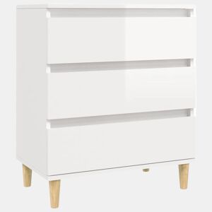 Aparador - Bufete - Móvei de apoio 60x35x70 cm derivados de madeira branco brilhante pt2569