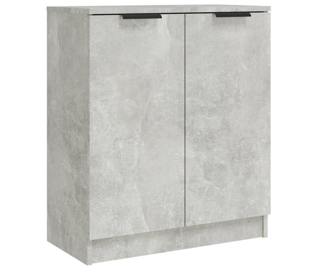 Aparador - mueble de almacenamiento de madera contrachapada gris hormigón 60x30x70 cm es2782