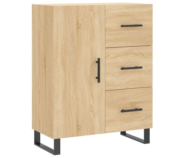 Aparador - mueble de almacenamiento de madera de ingeniería roble sonoma 69,5x34x90 cm es3769