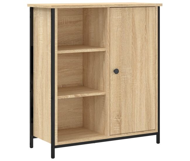 Aparador - mueble de almacenamiento de madera de ingeniería roble sonoma 70x30x80 cm es3783