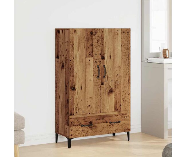 Aparador - mueble de almacenamiento de madera de ingeniería madera vieja 70x31x115 cm es3488