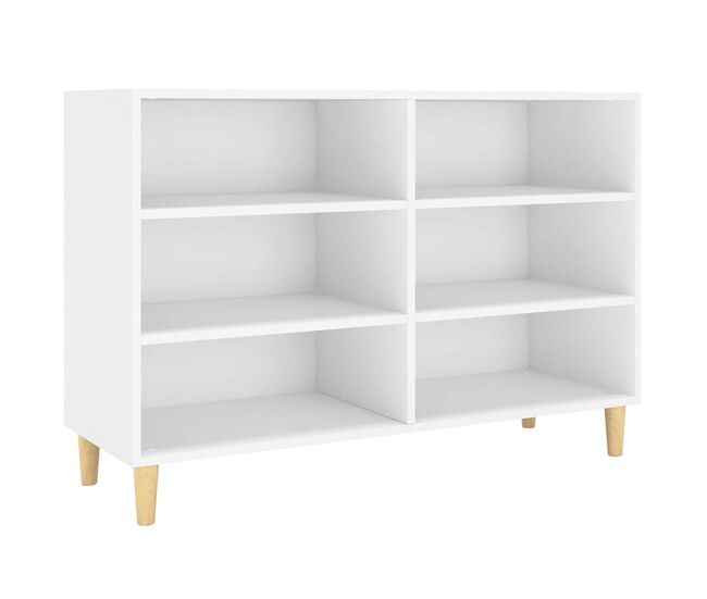 Aparador - mueble de almacenamiento de madera de ingeniería blanco 103,5x35x70 cm es3140