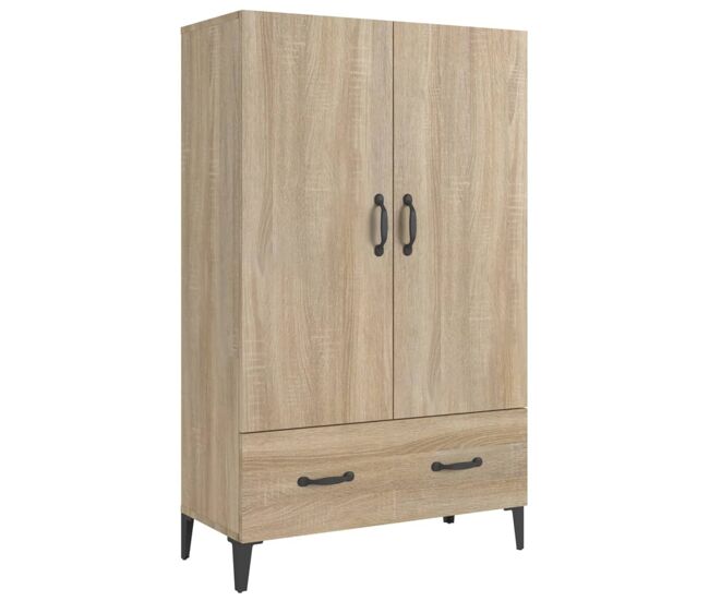 Aparador - mueble de almacenamiento madera contrachapada roble sonoma 70x31x115 cm es4353