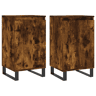 Aparadores - Bufetes - Móveis de apoio 2 pcs 40x35x70 cm derivados madeira carvalho fumado pt5215
