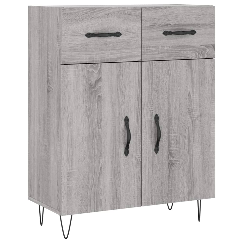 Aparador - Mueble de almacenamiento 69 Roble/ Gris