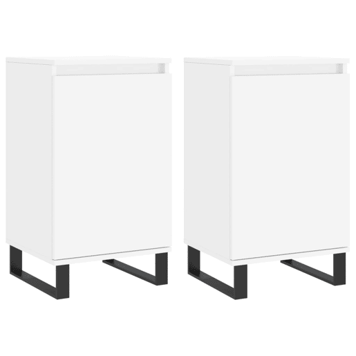 Aparadores - Bufetes - Móveis de apoio 2 pcs 40x35x70 cm derivados de madeira branco pt5170 Aparadores - Bufetes - Móveis de apoio 2 pcs 40x35x70 cm derivados de madeira branco pt5170