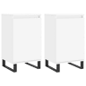 Aparadores - Bufetes - Móveis de apoio 2 pcs 40x35x70 cm derivados de madeira branco pt5170
