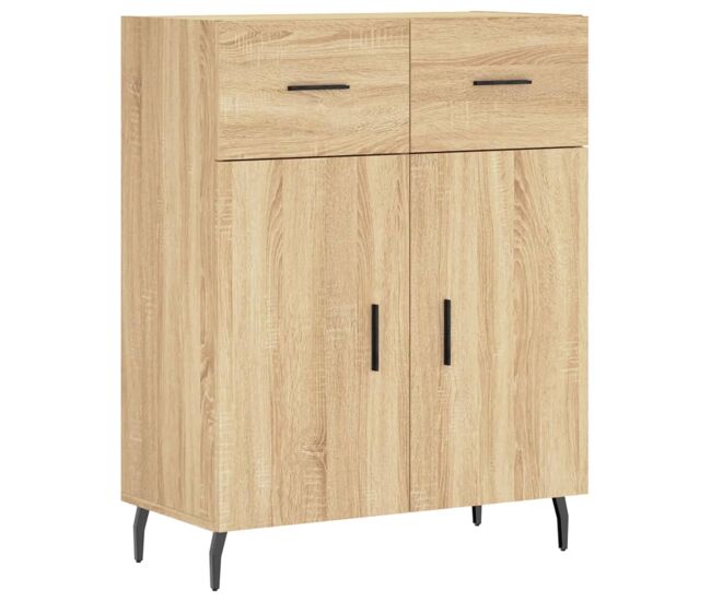 Aparador - mueble de almacenamiento de madera de ingeniería roble sonoma 69,5x34x90 cm es3774