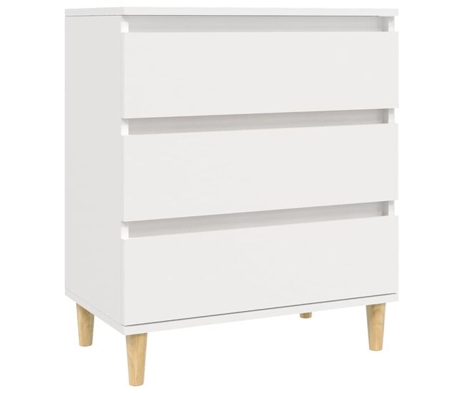 Aparador - mueble de almacenamiento de madera contrachapada blanco 60x35x70 cm es2481