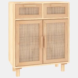 Aparador - Bufete - Móvei de apoio 60x30x75 cm pinho maciçovime natural castanho pt4780