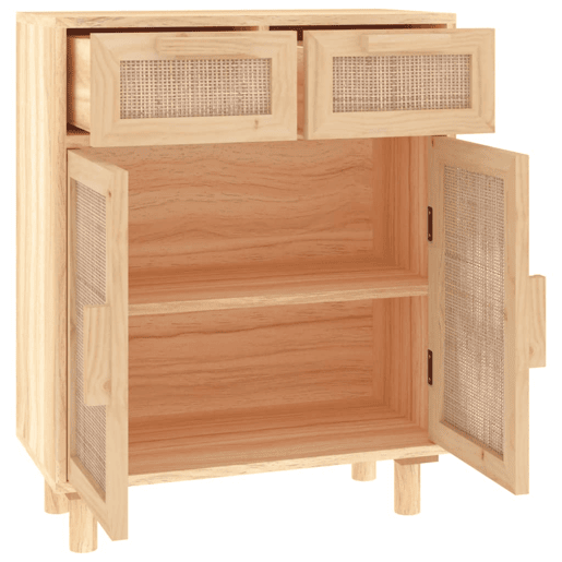 Aparador - Bufete - Móvei de apoio 60x30x75 cm pinho maciçovime natural castanho pt4780
