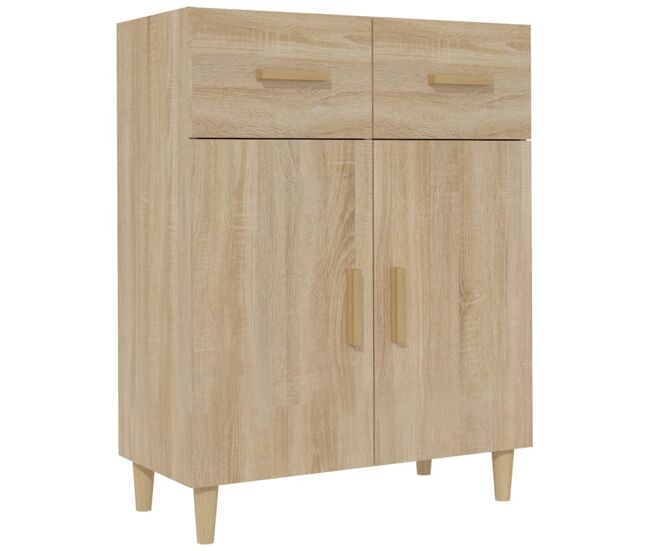 Aparador - mueble de almacenamiento de madera contrachapada roble sonoma 69,5x34x89 cm es3089