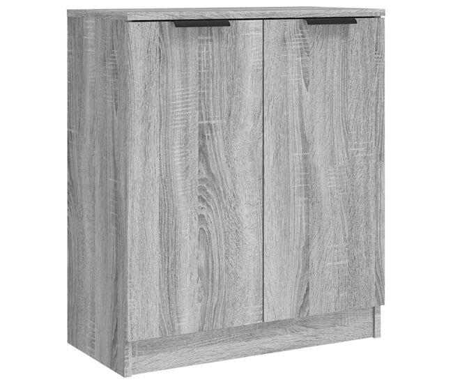 Aparador - mueble de almacenamiento de madera contrachapada gris sonoma 60x30x70 cm es2872
