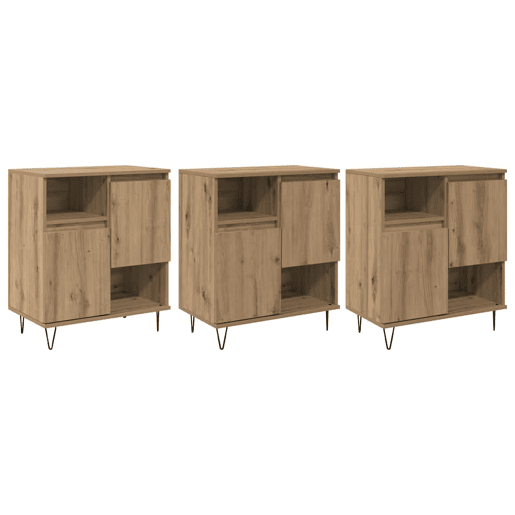 Bufete - Móvei de apoio 3 pcs Carvalho Artesanal 60 x 35 x 70 cm pt58 Bufete - Móvei de apoio 3 pcs Carvalho Artesanal 60 x 35 x 70 cm pt58