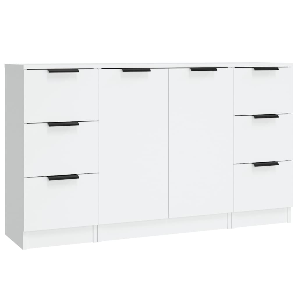 Aparador - Mueble de almacenamiento 3 uds 30 Blanco