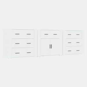Aparadores - Bufetes - Móveis de apoio 3 pcs madeira processada branco pt5272