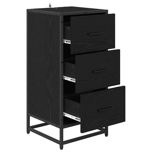 Bufete - Móvei de apoio Carvalho Preto 35,5 x 35 x 76 cm pt4969