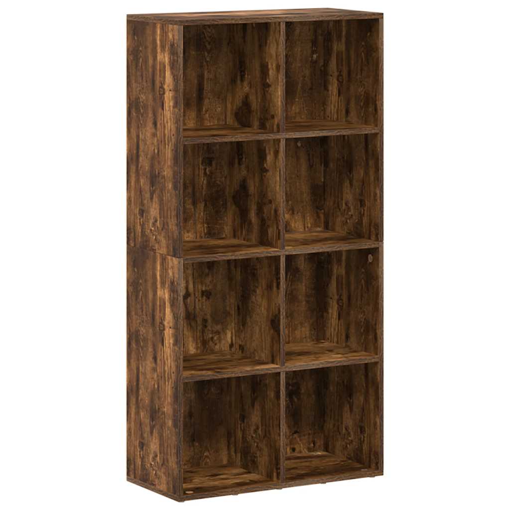 Estantería/aparador - mueble de almacenamiento contrachapada roble ahumado 66x30x130 cm es5341