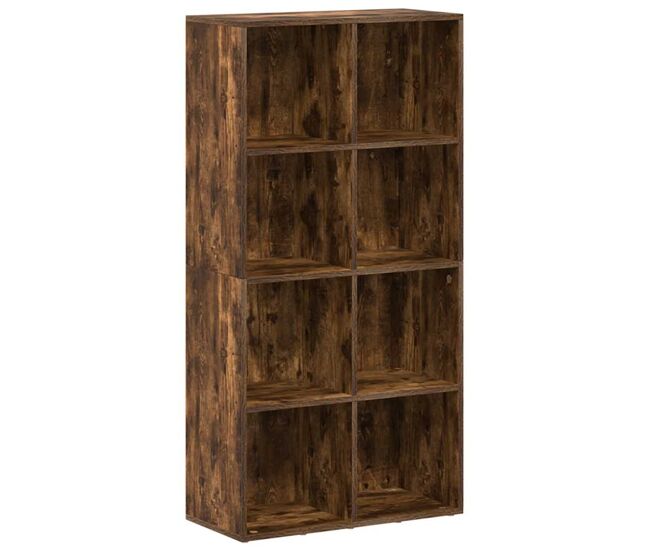 Estantería/aparador - mueble de almacenamiento contrachapada roble ahumado 66x30x130 cm es5341