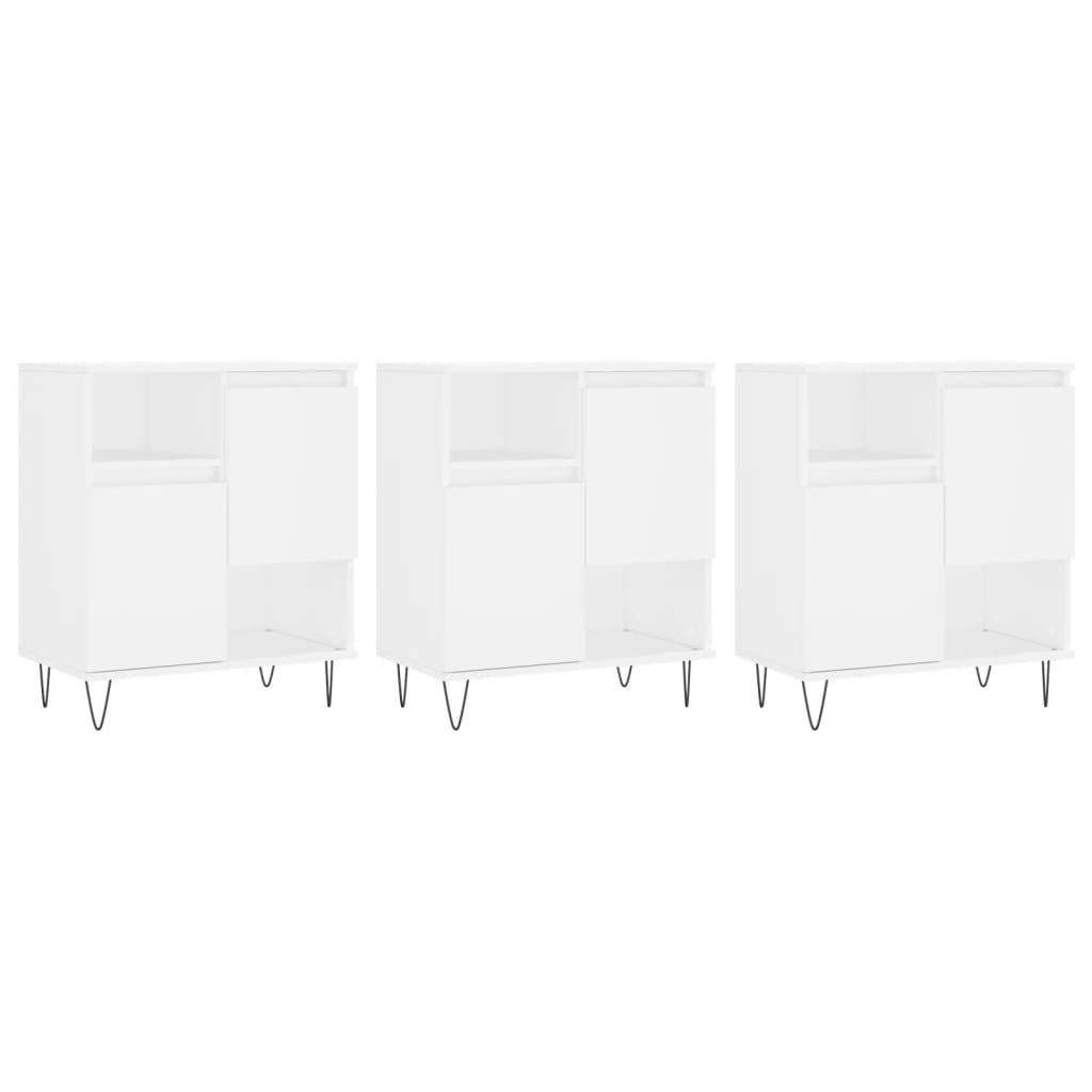 Aparador - Mueble de almacenamiento 3 uds 180 Blanco