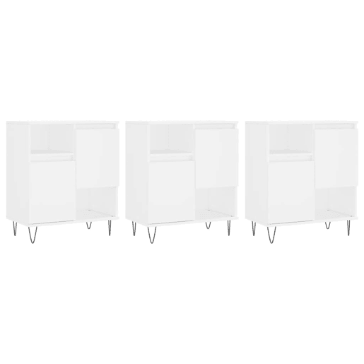 Aparadores - Bufetes - Móveis de apoio 3 pcs madeira processada branco pt5289