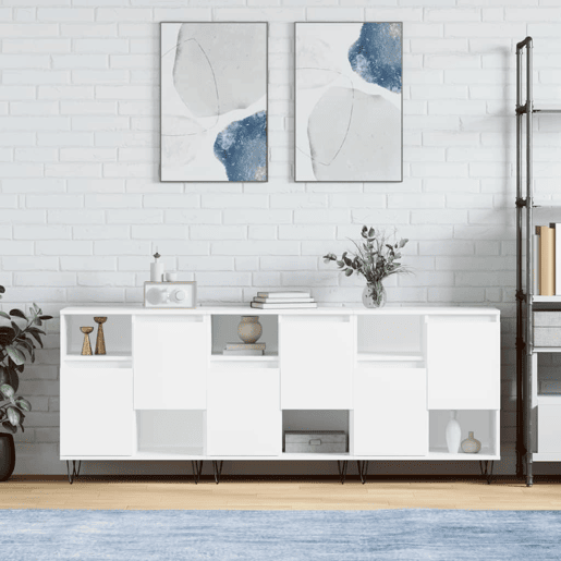Aparadores - Bufetes - Móveis de apoio 3 pcs madeira processada branco pt5289