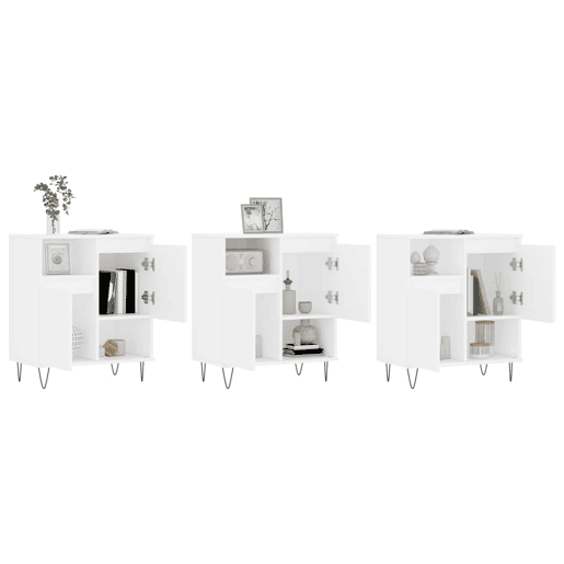 Aparadores - Bufetes - Móveis de apoio 3 pcs madeira processada branco pt5289