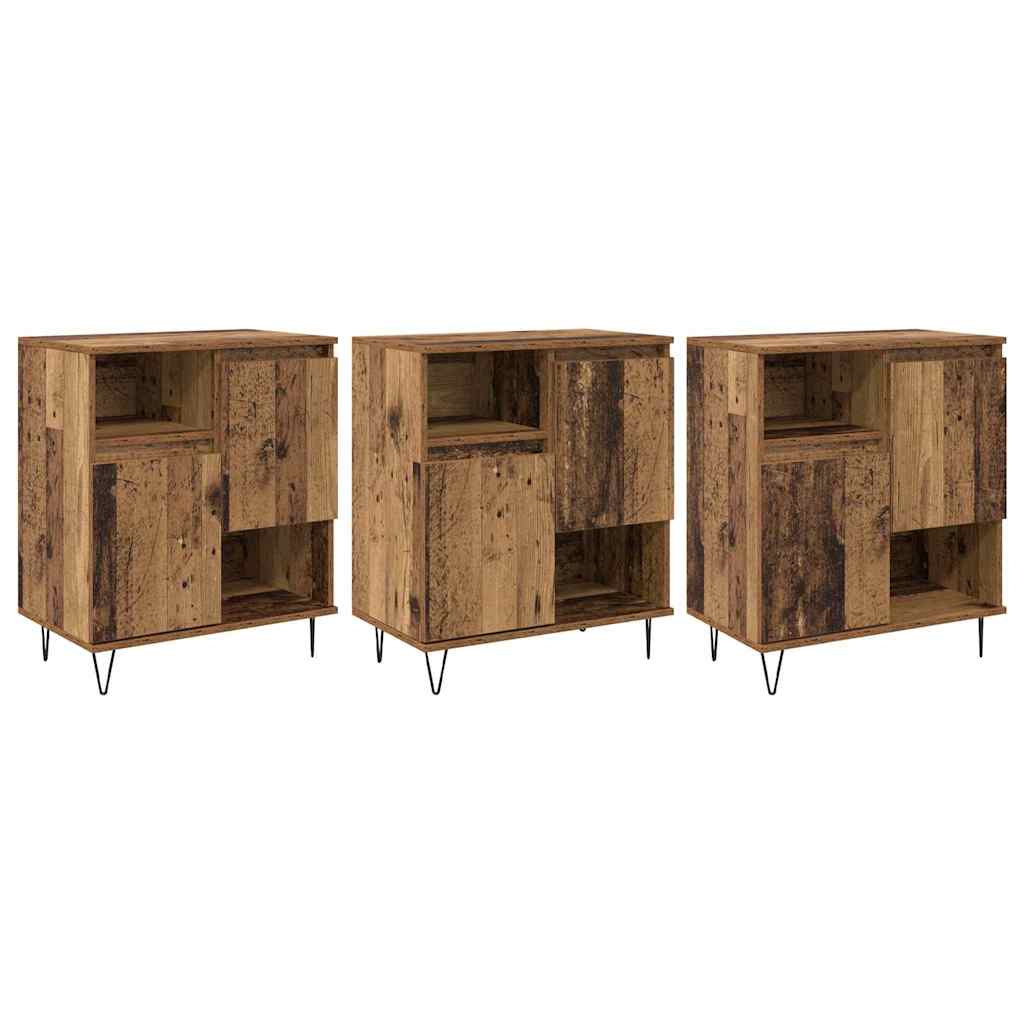 Aparador - Mueble de almacenamiento 3 uds 60 Madera