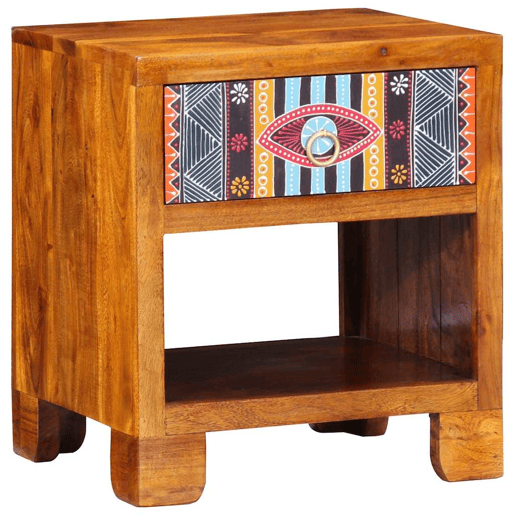 Bufete - Móvei de apoio Multicolor 40 x 35 x 45 cm Madeira de acácia maciça pt4782