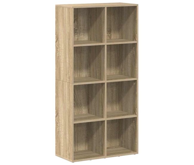 Estantería/aparador - mueble de almacenamiento madera contrachapada roble 66x30x97,8 cm es5347