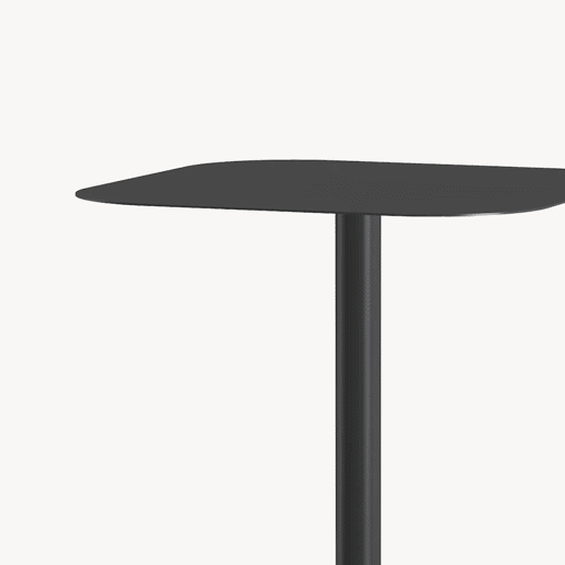Mesa de apoio Nastätten interiorexterior quadrada 50x40x40 cm Preto en.casa