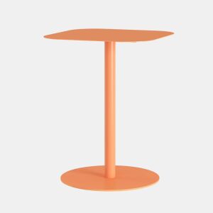 Mesa de apoio Nastätten interiorexterior quadrada 50x40x40 cm Laranja en.casa