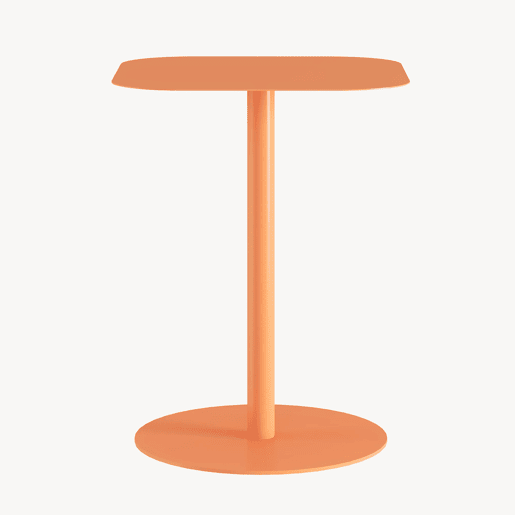 Mesa de apoio Nastätten interiorexterior quadrada 50x40x40 cm Laranja en.casa