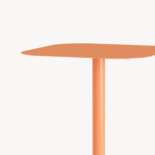 Mesa de apoio Nastätten interiorexterior quadrada 50x40x40 cm Laranja en.casa