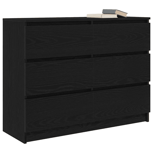 Aparador - Bufete - Móvei de apoio 100x35x76 cm derivados de madeira carvalho preto pt3819