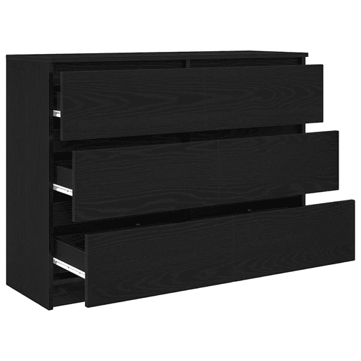 Aparador - Bufete - Móvei de apoio 100x35x76 cm derivados de madeira carvalho preto pt3819