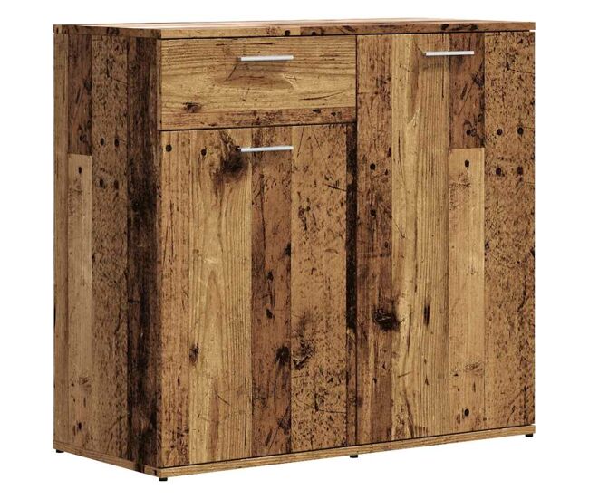 Aparador - mueble de almacenamiento de madera contrachapada madera vieja 80x36x75 cm es2935
