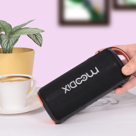 Moodix Altavoz portátil Bluetooth 10W preto à prova d'água IPX6