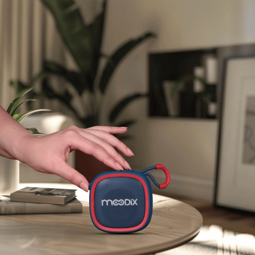 Moodix Altavoz Bluetooth Portátil 5W Azul, Bluetooth 5.0, Rádio FM