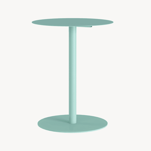 Mesa de apoio Nastätten interiorexterior redonda 50xØ40 cm Verde menta en.casa