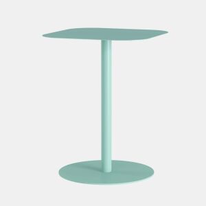 Mesa de apoio Nastätten interiorexterior quadrada 50x40x40 cm Verde menta en.casa