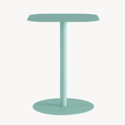 Mesa de apoio Nastätten interiorexterior quadrada 50x40x40 cm Verde menta en.casa