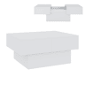 Mesa de centro Lens extensível Lens 80x60x36 cm Branco en.casa