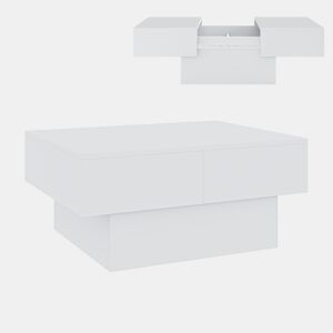 Mesa de centro Lens extensível Lens 80x60x36 cm Branco en.casa