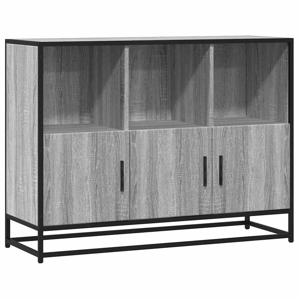 Aparador - Mueble de almacenamiento 100 Roble/ Gris