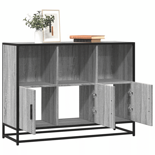 Aparador - Bufete - Móvei de apoio 100x35x76 cm derivados de madeira cinzento sonoma pt3380