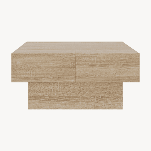 Mesa de centro Lens extensível 80x60x36 cm Aspeto carvalho en.casa